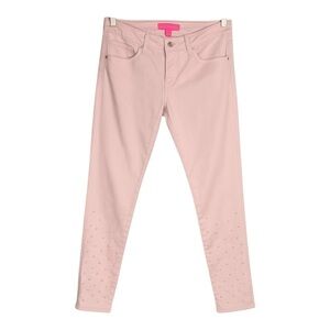Lilly Pulitzer Pearl Embellished Worth Skinny Pants | Pink Fizz | Size 2